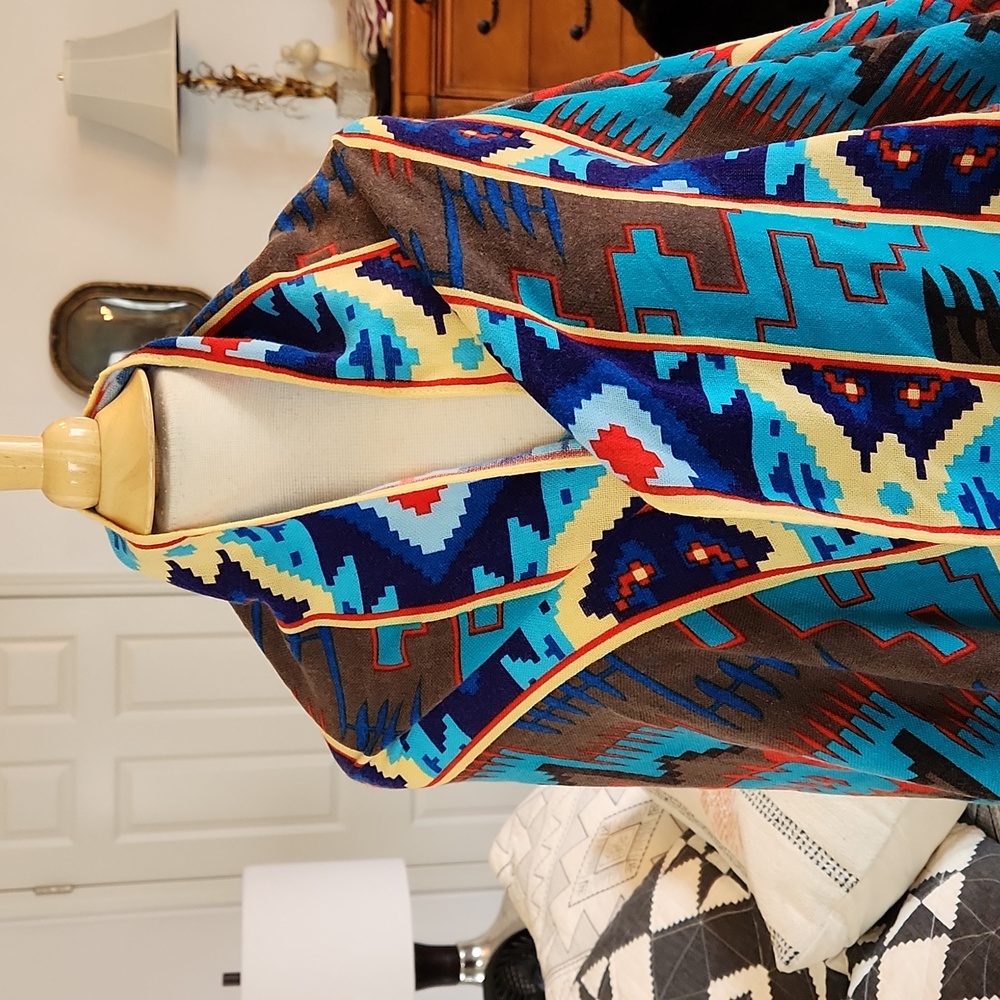 Extra large woven boho style wrap scarf- 70x37
